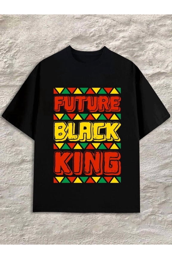 Future Black King men black Regular fit, everyday comfort, relaxed and urban style Trendy Unisex Shirt Cotton tshirts Classic Unisex Shirt Graphic Tee tshirts