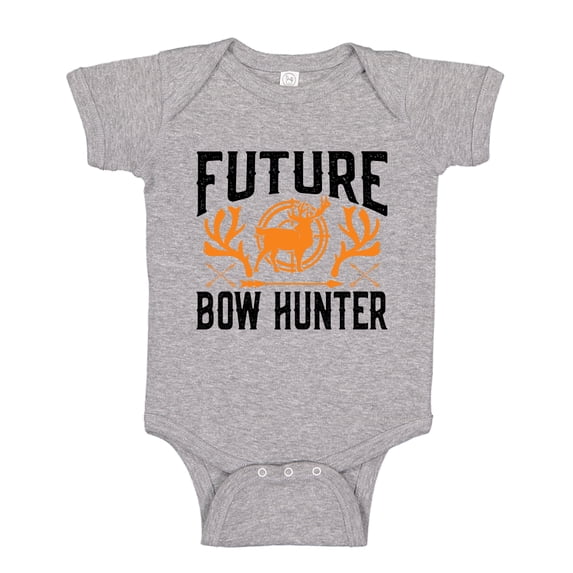 Future Bow Hunter Baby Bodysuit One Piece NB Athletic Heather