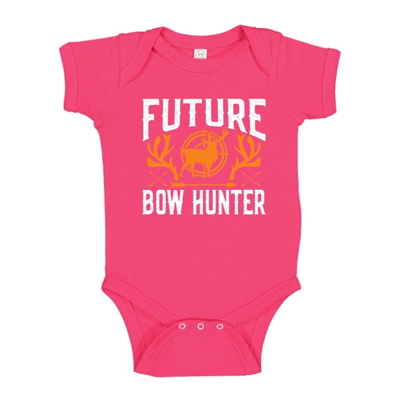 Future Bow Hunter Baby Bodysuit One Piece NB Cyber Pink