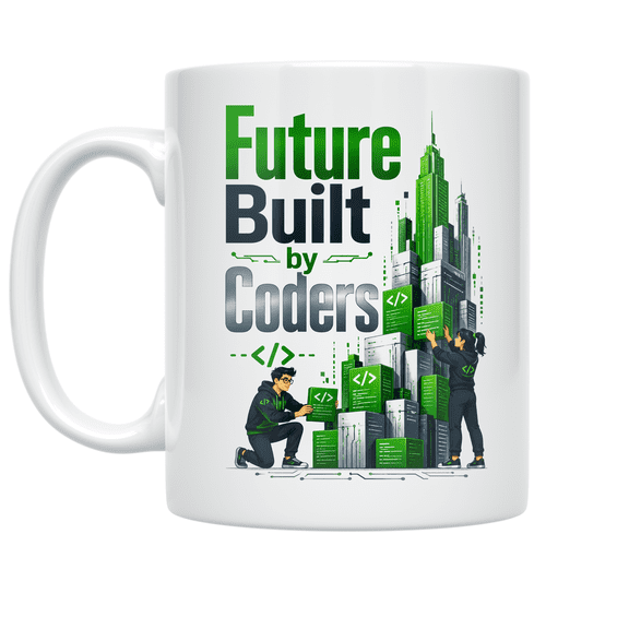 Future Built by Coders - Tech Enthusiast - 11 oz Ceramic Coffee Mug