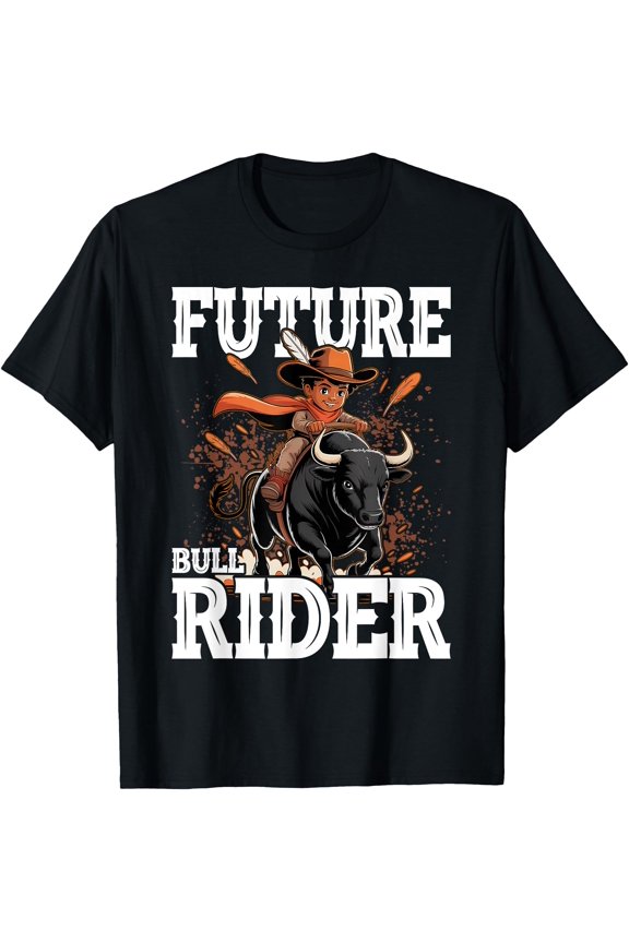 Future Bull Rider, Bull Riding Cowboy Rodeo Boy T-Shirt