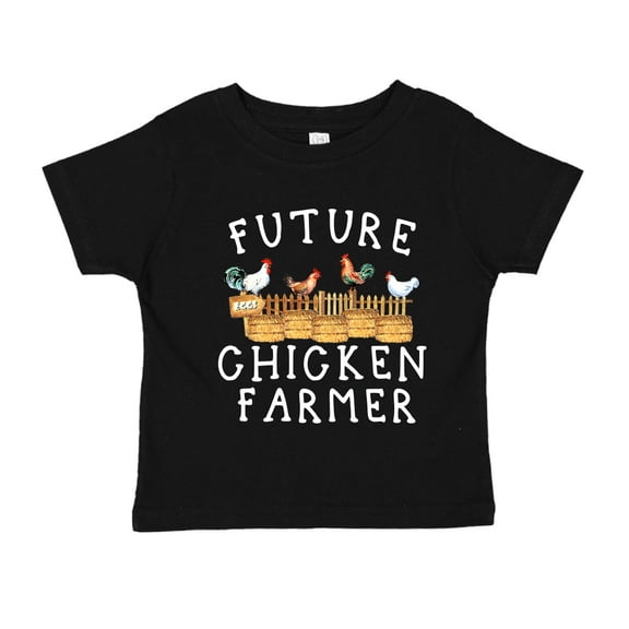 Future Chicken Farmer Toddler T-Shirt 3T Black