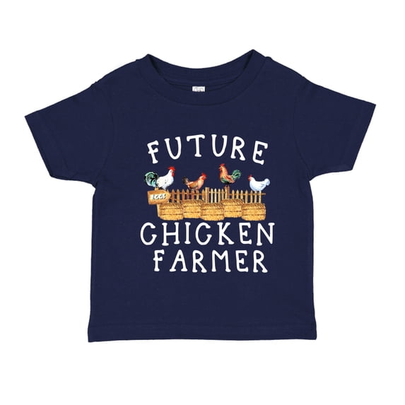 Future Chicken Farmer Toddler T-Shirt 5/6T Navy Blue