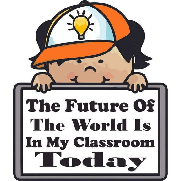 The Future Classroom Today Quote Quotes Wall Decals for Classroom Decor Vinyl and Design Decals on Walls - Teacher Artwork Sticker Back to School Ideas Teachers Schools Size (40x20 inch)