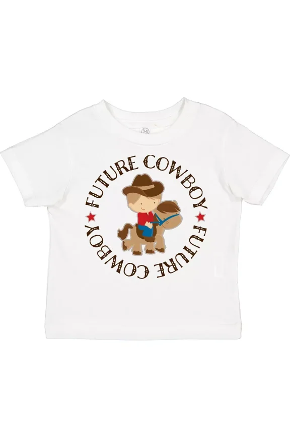 Future Cowboy Western Boy Toddler T-Shirt Boys Kids Childs Horse Pony Baby Clothing, Cute Baby Shirt, TODDLER SHORT SLEEVE TEE BELLA CANVAS 3001T