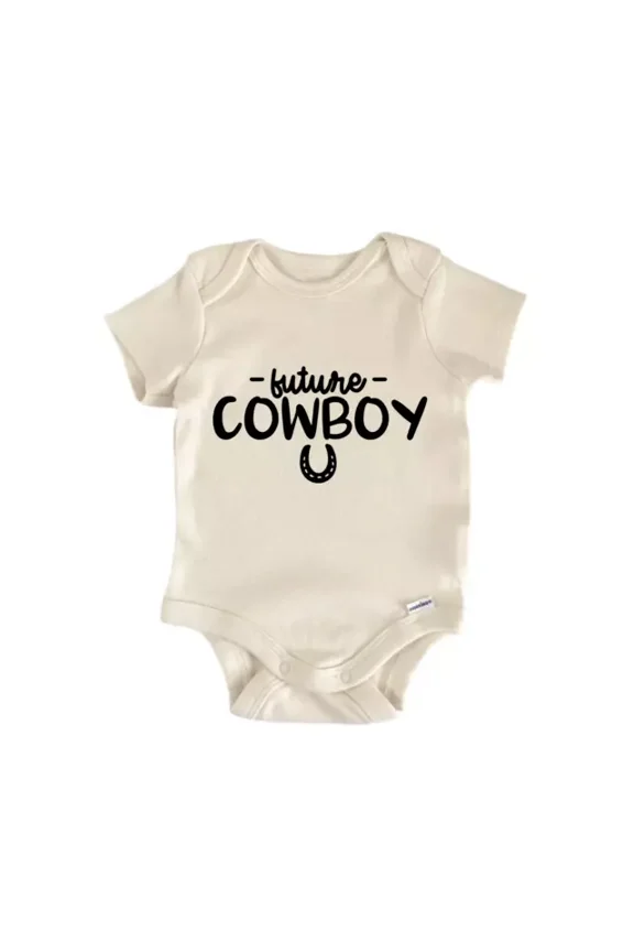 Future Cowboy Western Country Baby Boy Girl Clothes Bodysuit Cute Newborn Cute Baby Onesie, BABY BODYSUIT LAT 4424