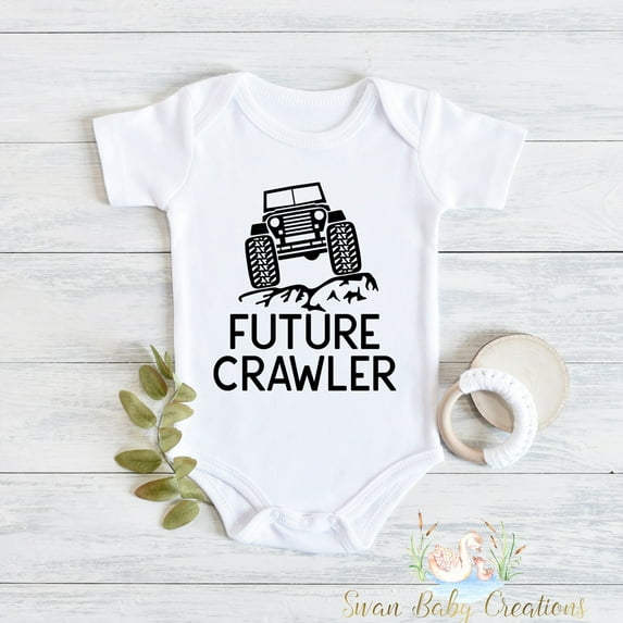 Future Crawler Shirt, Funny Baby Bodysuit, Jeeper Babysuit, Off Roading Baby, Baby Shower Gift, Hipster Baby Shirt, New Baby Gifts Cute And Cool Baby Bodysuit, Baby Bodysuit Lat 4424
