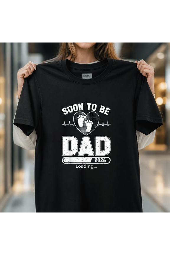 Future Dad 2026 Progress Loading Bar Screen Emblem Crest Unisex T-Shirt, S- 5XL