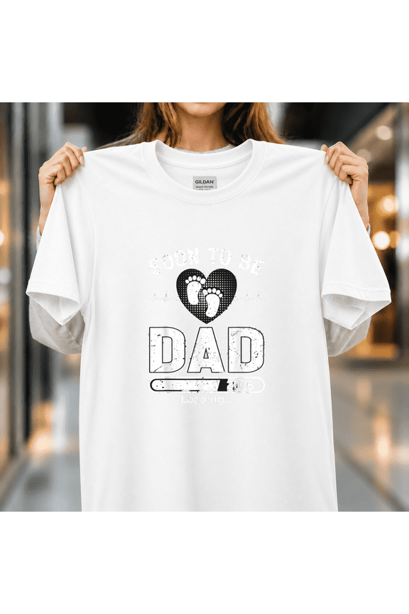 Future Dad 2026 Progress Loading Bar Screen Emblem Crest Unisex T-Shirt, S- 5XL