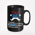 thumbnail image 1 of Future Dad Loading Please Wait., Black 15oz Ceramic Mug, 1 of 5