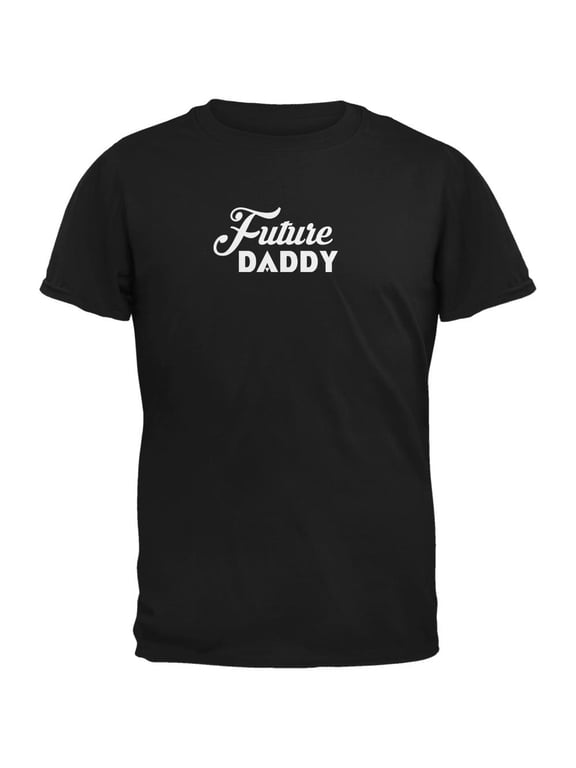Future Daddy Script Black Adult T-Shirt - Small