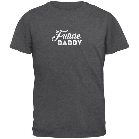 Future Daddy Script Dark Heather Adult T-Shirt - Large