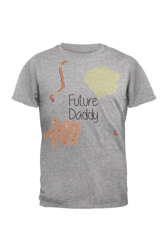 Future Daddy Stained Heather Grey Adult T-Shirt - Medium