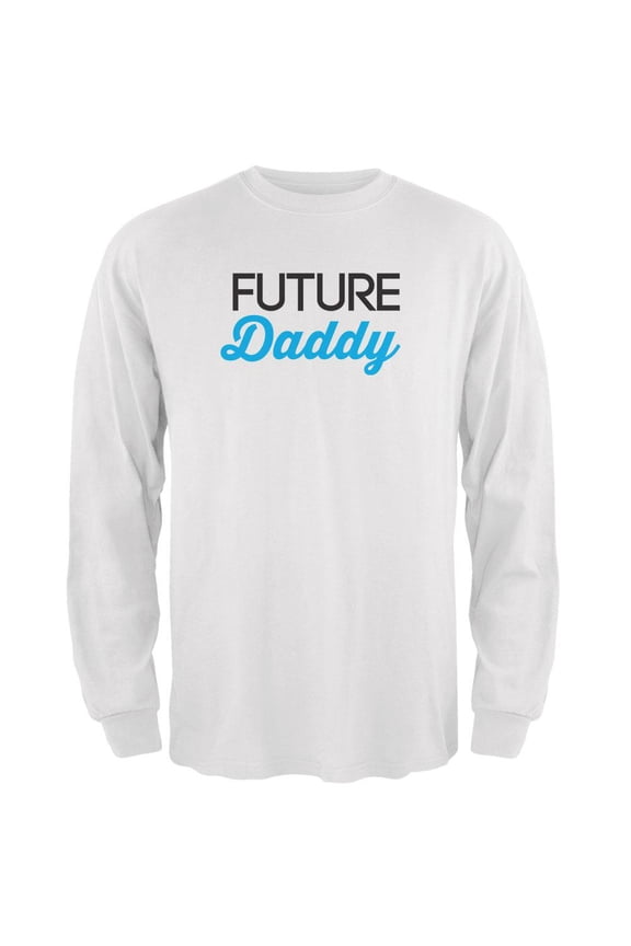Future Daddy White Adult Long Sleeve T-Shirt - Medium