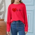 thumbnail image 1 of Future Doctor Shirt Girls Medical Themed Long Sleeve Top with Heartbeat EKG Graphic Soft Stretchy Kids Tee Red,Size 5-6 T, 1 of 6