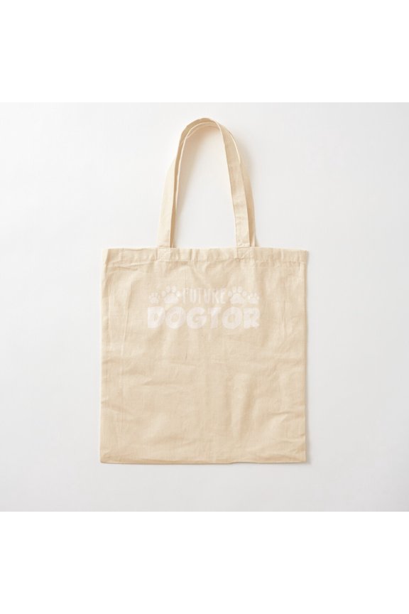 Future Dogtor Canvas Tote Bags, Reusable Shopping Bag