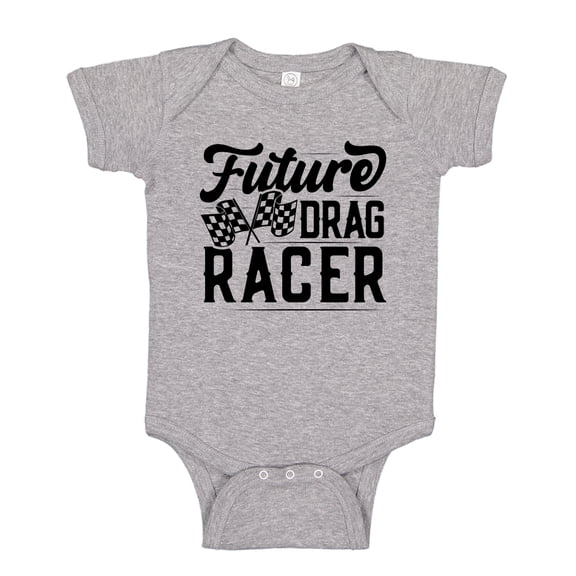 Future Drag Racer Baby Bodysuit One Piece 12 mo Athletic Heather