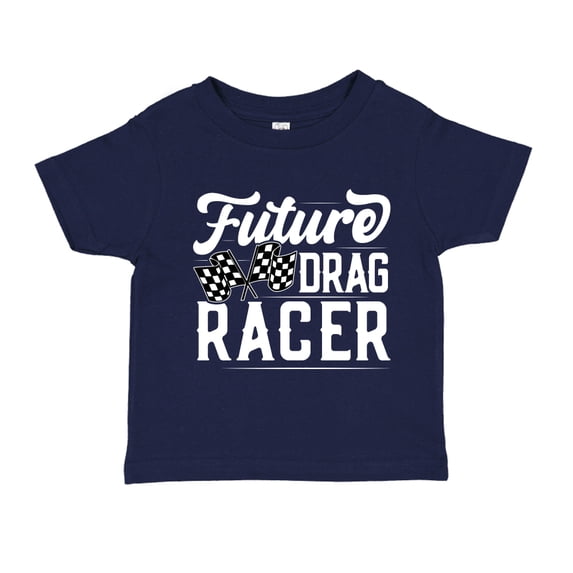 Future Drag Racer Toddler T-Shirt 3T Navy Blue