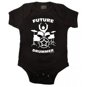 Future Drummer Baby Bodysuit Black