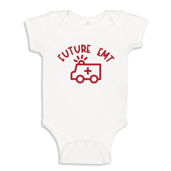 Future EMT Baby Bodysuit One Piece 24 mo White