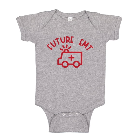 Future EMT Baby Bodysuit One Piece NB Athletic Heather