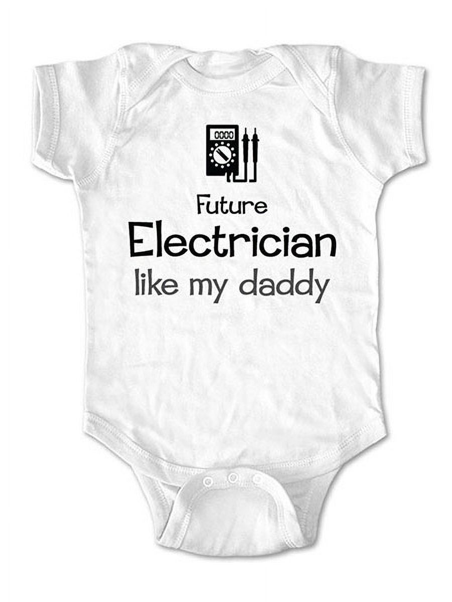 Future Electrician like my Daddy - wallsparks cute & funny Brand - baby one piece bodysuit - Great baby shower gift!