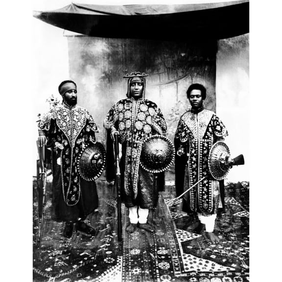 Future Emperor Haile Selassie (Left) With Emperor Lidi Yassou History (24 x 36)