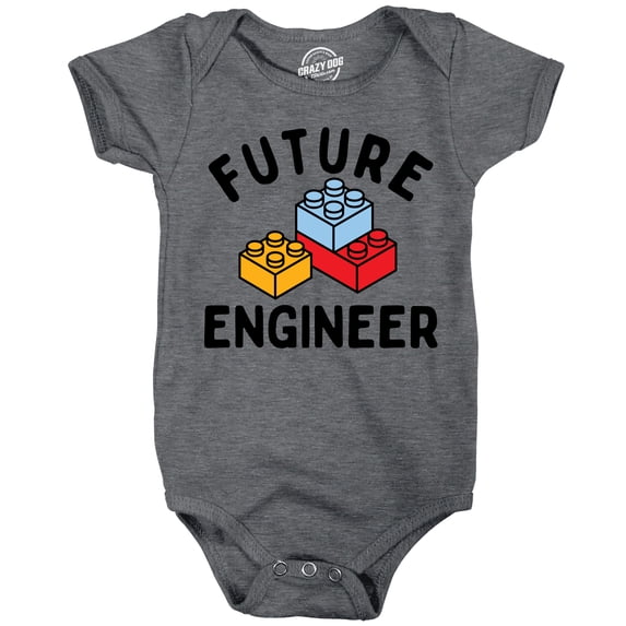Future Engineer Baby Bodysuit Funny Sarcastic Blocks Graphic Novelty Jumper for Infants