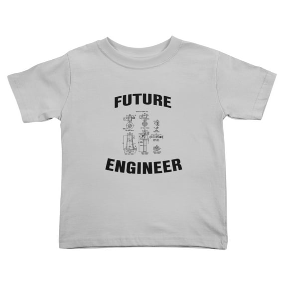 Future Engineer Funny Toddler T-Shirts for Boys Girls (Gray, Youth M)