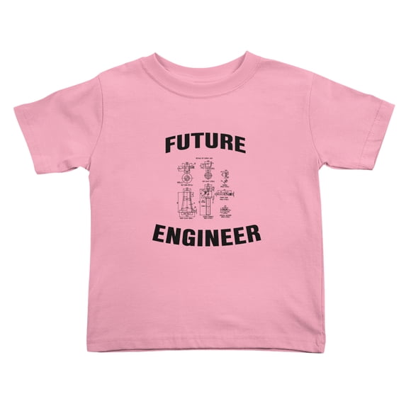 Future Engineer Funny Toddler T-Shirts for Boys Girls (Pink, 2T)