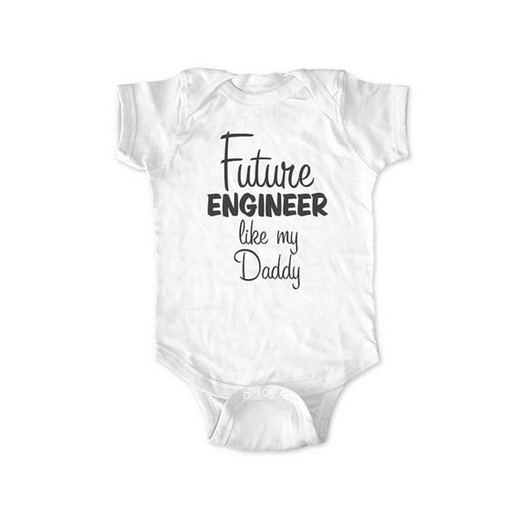 Future Engineer like my Daddy - design2 new baby surprise - wallsparks cute & funny Brand - baby one piece bodysuit - Great baby shower gift!