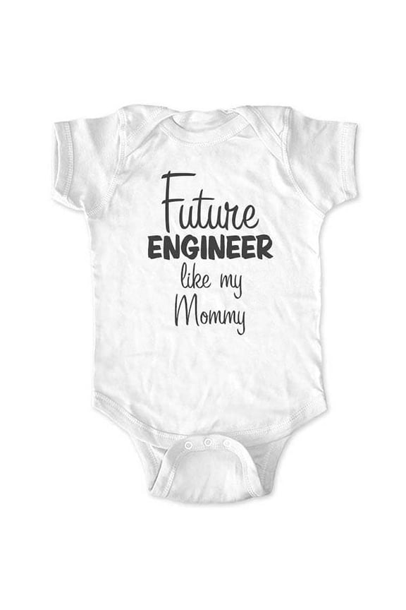 Future Engineer like my Mommy - design2 new baby surprise - wallsparks cute & funny Brand - baby one piece bodysuit - Great baby shower gift!
