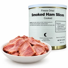 Military Surplus Smoked Ham Slices Canned Meat for Long Term Storage Food- 1 Can