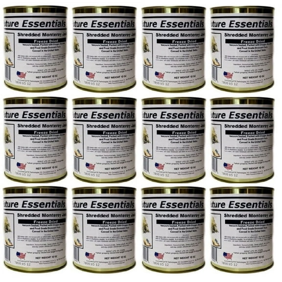 Future Essentials Shredded Monterey Jack Cheese 10oz/Can- 12 Cans