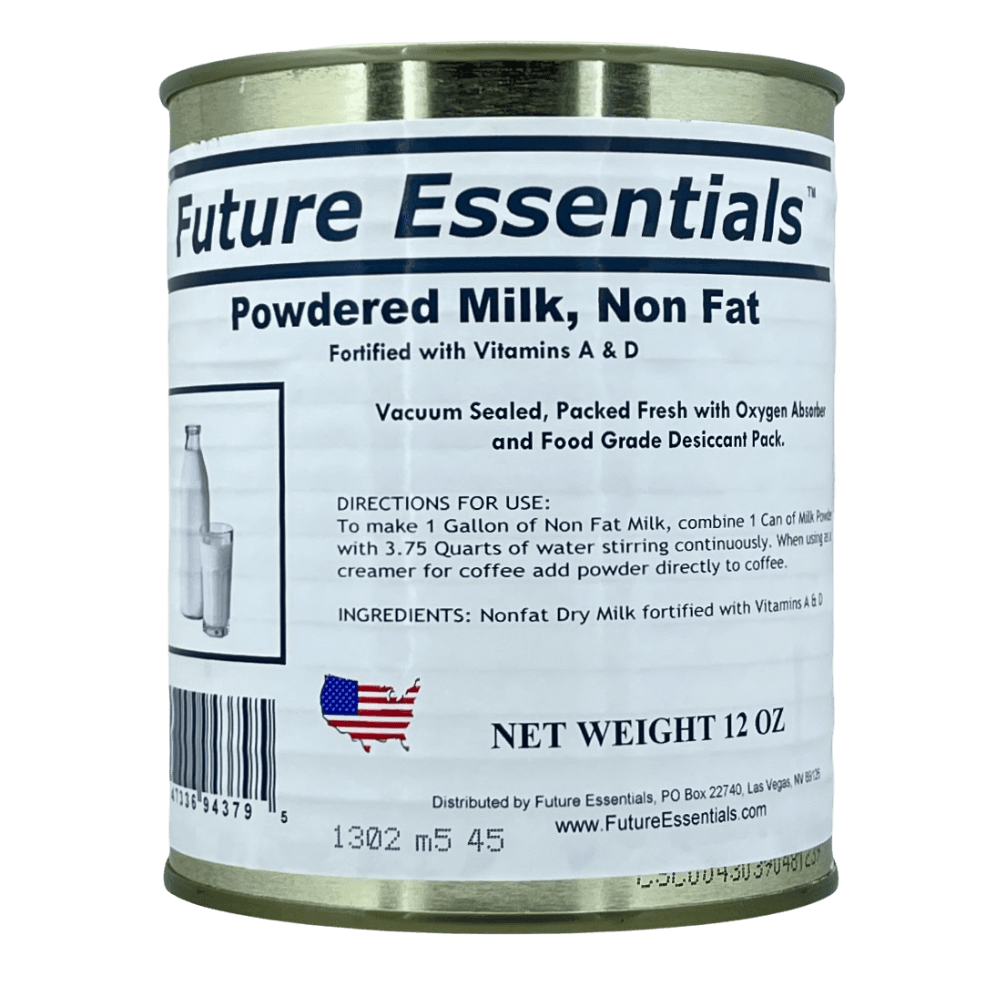 Future Essentials Long Shelf Life Emergency Canned Powdered Non Fat