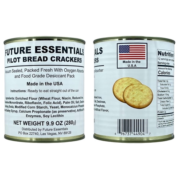 Future Essentials Long Storage Sailor Pilot Bread 9.9oz 12 Servings/Can- 2 Cans