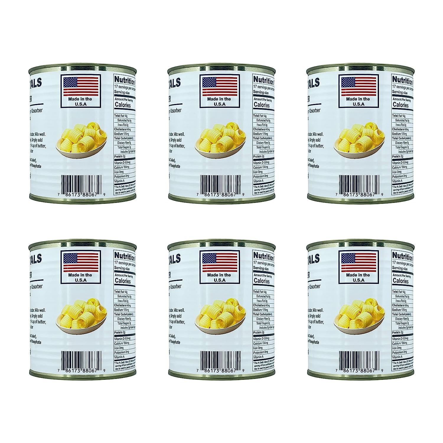 Future Essentials Powdered Butter 8 Oz Per Can Freeze Dried Food, Long Term Storage Food, Best For Camping and Hiking, Emergency Storage Food  #2.5 Size Cans- 06 Cans