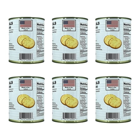 Future Essentials Sailor Pilot Bread Crackers Dried Long Storage Emergency Camping Food #2.5 / 12 Servings / Can - 6 Cans