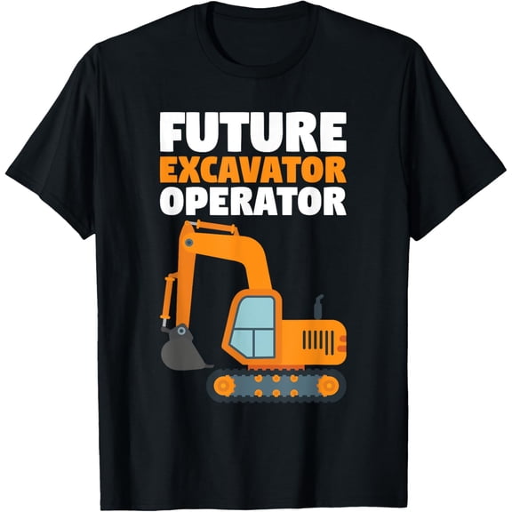 Future Excavator Operator Kids Construction Truck Excavator T-Shirt