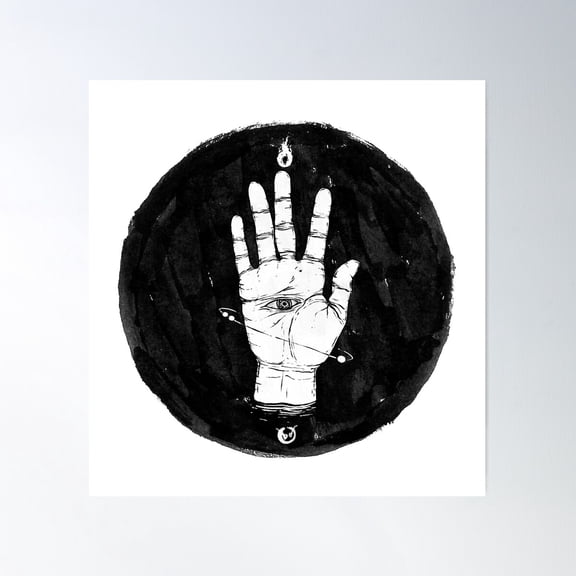 Future (Eye) On Palm Poster Wall Art, Modern Wall Decor For Living Room Bedroom, 24x36 UNFRAMED