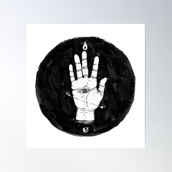 Future (Eye) On Palm Poster Wall Art, Modern Wall Decor For Living Room Bedroom, 8x12 UNFRAMED