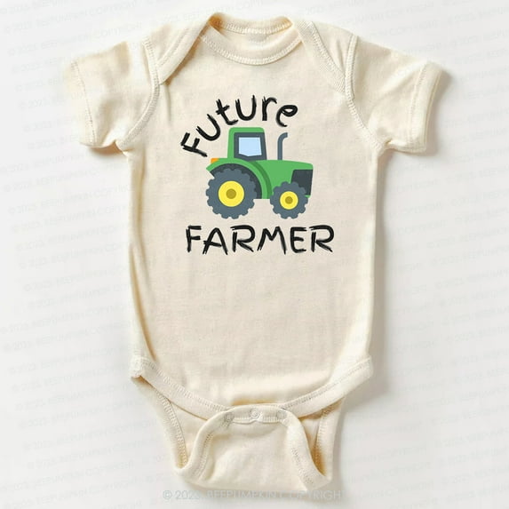 Future Farmer Cute Tractor Baby Bodysuit Cute Baby Onesie, Baby Bodysuit Lat 4424 Cute Baby Onesie, BABY BODYSUIT LAT 4424