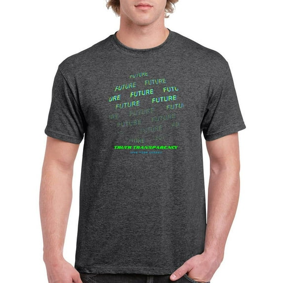 Future Fashion Slogan T-Shirt Men -Image by Shutterstock, Male 4X-Large