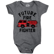 Future Fire Fighter Baby Bodysuit Funny Sarcastic Fire Truck Graphic Novelty Jumper for Infants