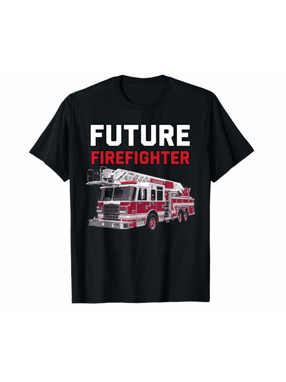 Future Firefighter Art For Fire Department Fireman Shirt Full Size S-5Xl