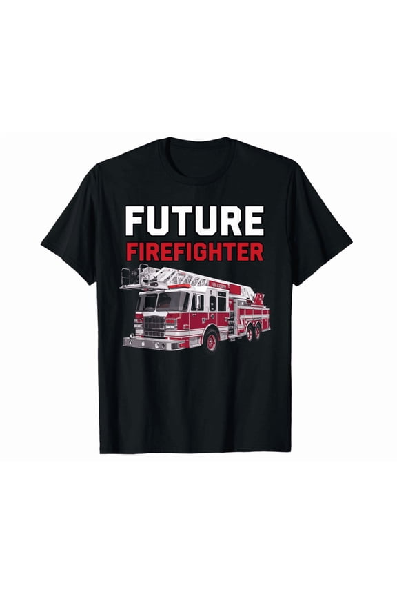 Future Firefighter Art For Fire Department Fireman Shirt Full Size S-5Xl