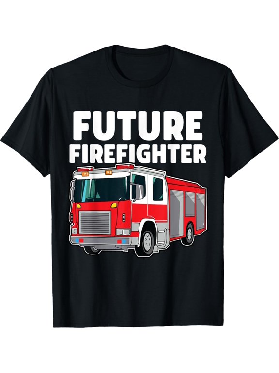 Future Firefighter Fire Truck Theme Birthday Boy T-Shirt mens t shirt,black,women,funny,misfits,men,journey