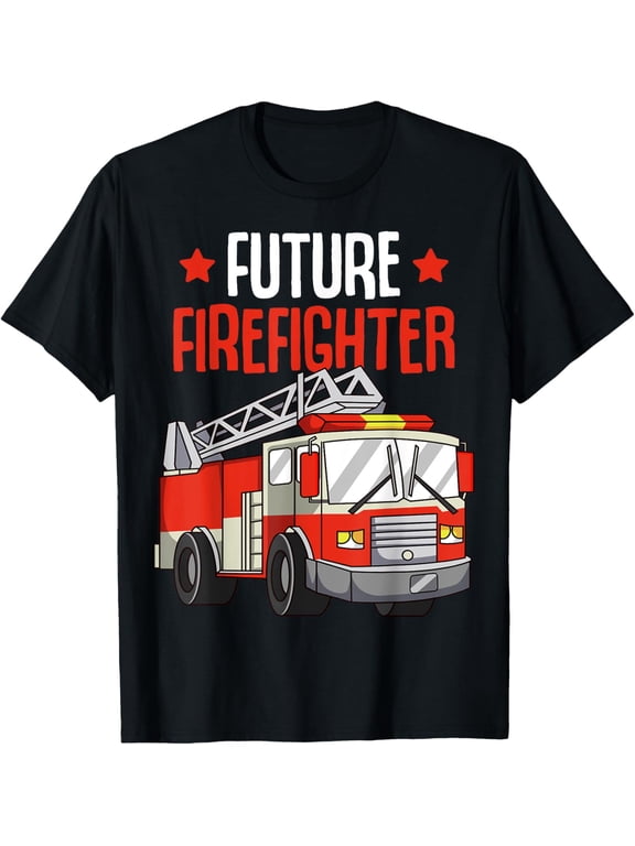 Future Firefighter Fireman Firefighting Boys Kids T-Shirt mens t shirt,black,women,funny,misfits,men,journey