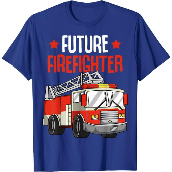 Future Firefighter Fireman Firefighting Softstyle Unisex T-Shirt,Royal Blue Color,Size XL