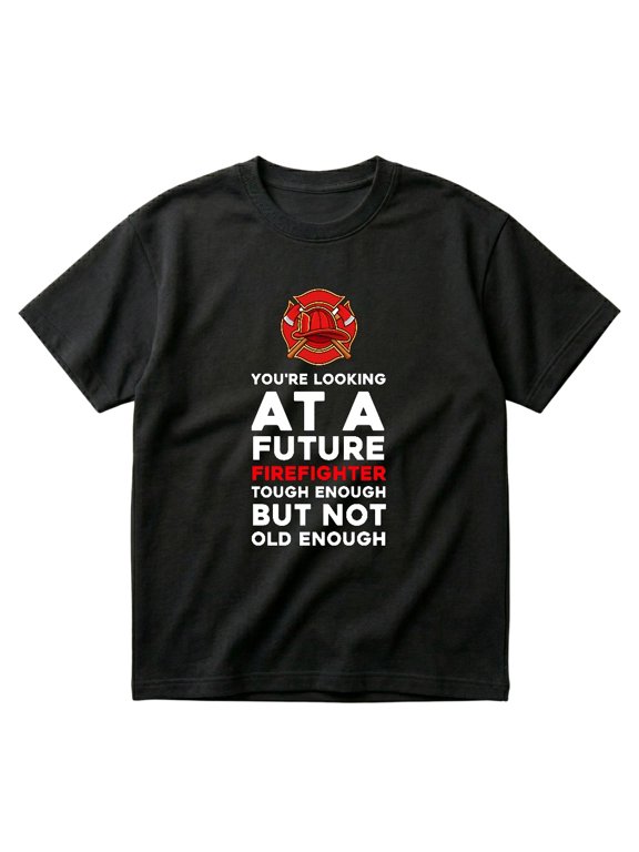 Future Firefighter Funny Fireman Gift Kids Boys Youth T-Shirts